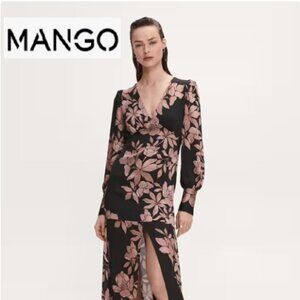 MANGO FLORAL CHIFFON DRESS